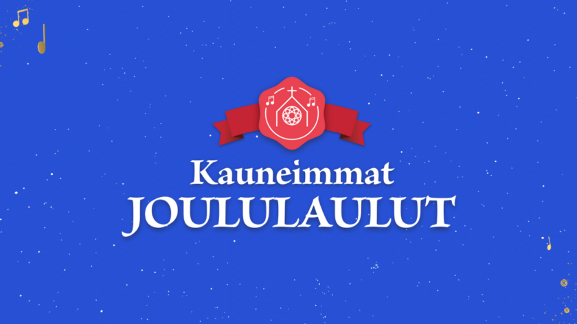 Sininen tähtitaivaspohjalla. Teksti: Kauneimmat Joululaulut.