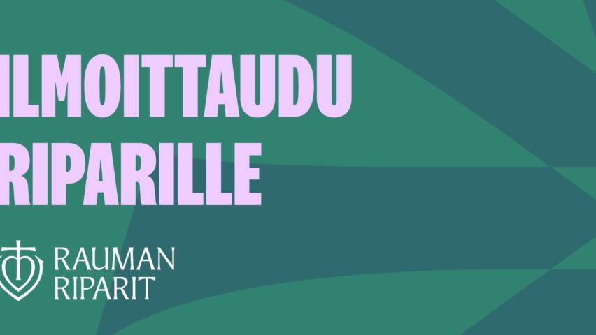 Teksti: Ilmoittaudu riparille. Rauman riparit.