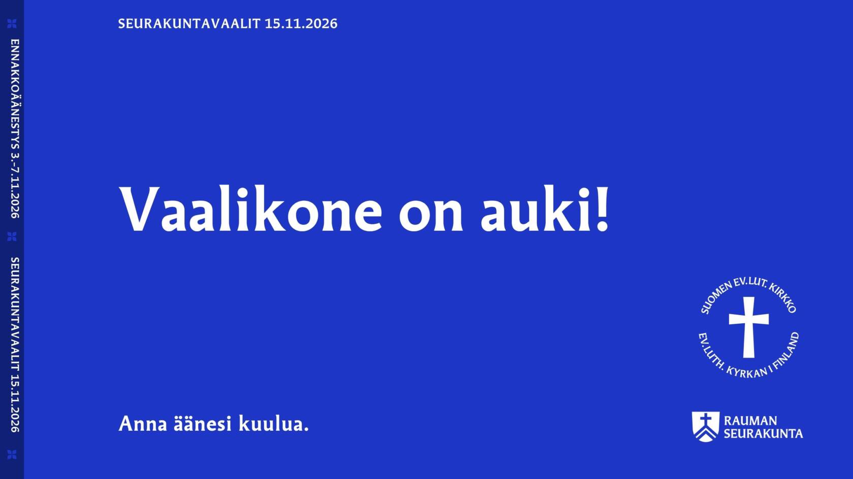 Teksti: Vaalikone on auki!