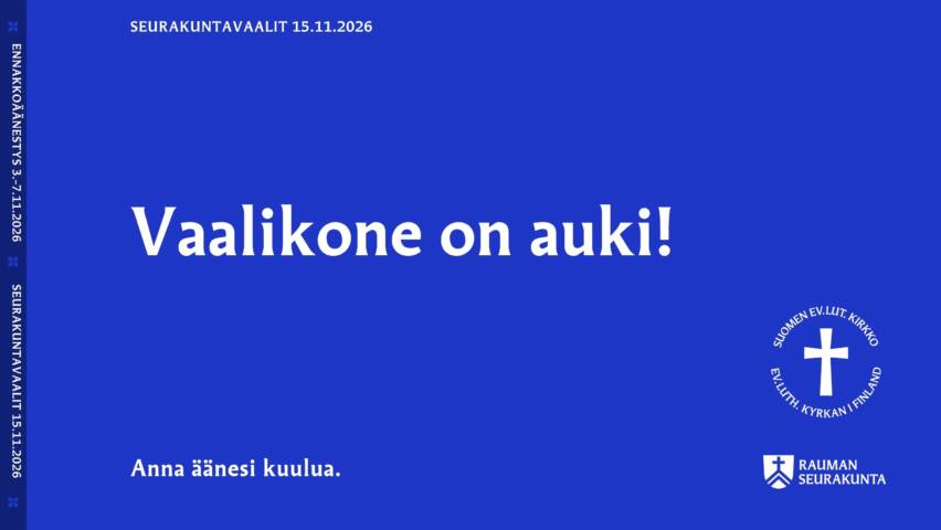 Teksti: Vaalikone on auki!
